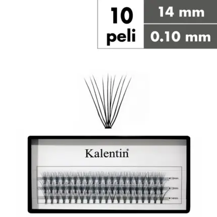 Kalentin Extensiones De Pestañas En Mechones 10 pelos 0,10 14mm